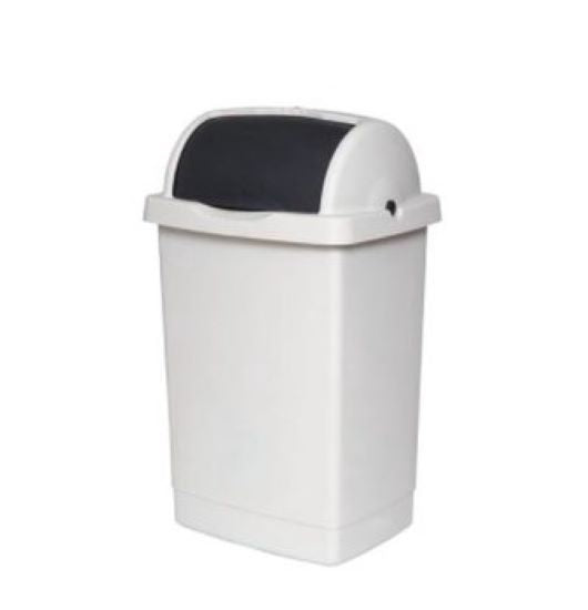 Willow Roll Top Bin 25L White/Charcoal