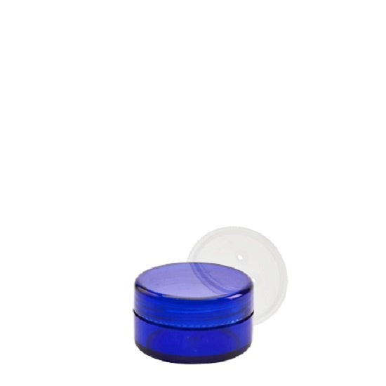 Cosmetic Pot Blue Base & Lid 10gm - 37(D)x21(H)mm