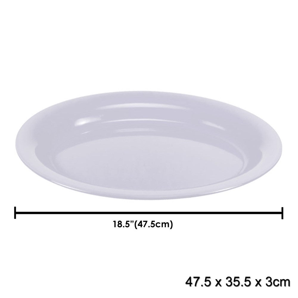 Platter Oval White 480x360x38mm