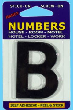 Handy House Letter Black - B - No Base - Letter Outline Only