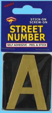 Handy House Letter Black & Gold Letter A