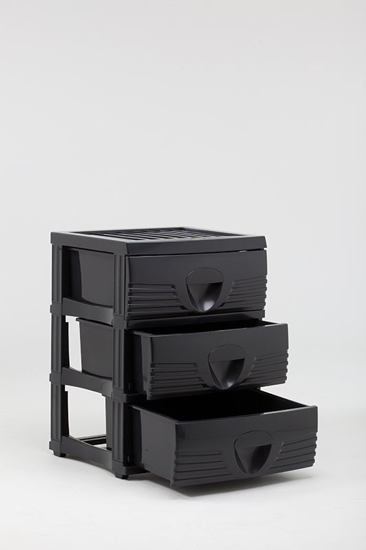 Taurus B2 Utility Drawer Unit 3 Tier- Charcoal