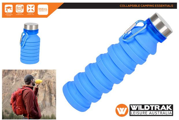 Expanda Water Bottle 550ml Silicon W/Carabiner 2asst Clr