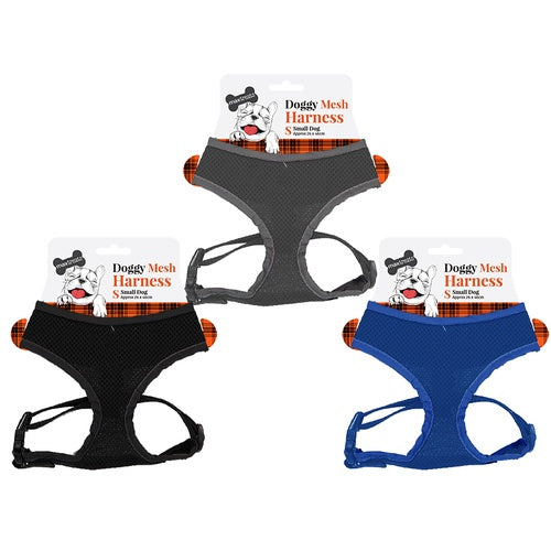 Dog Mesh Harness  Small Ast. Colours  26cm/33-46cm