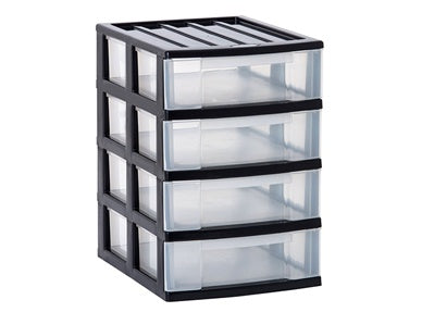 Taurus A4 Desktop Units – 4 Drawer (Charcoal)