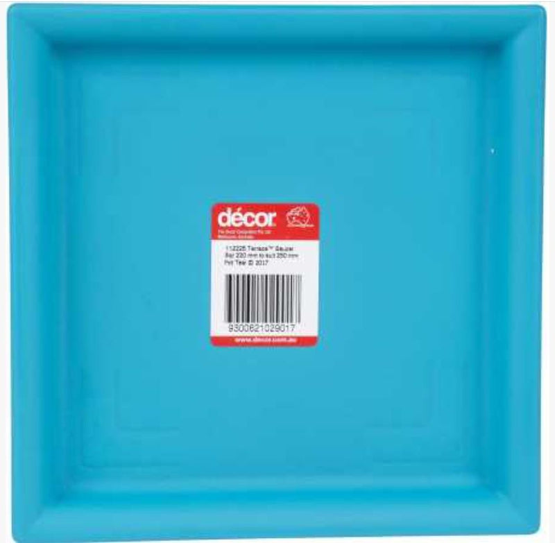 Décor Terrace Saucer Square 220mm Teal