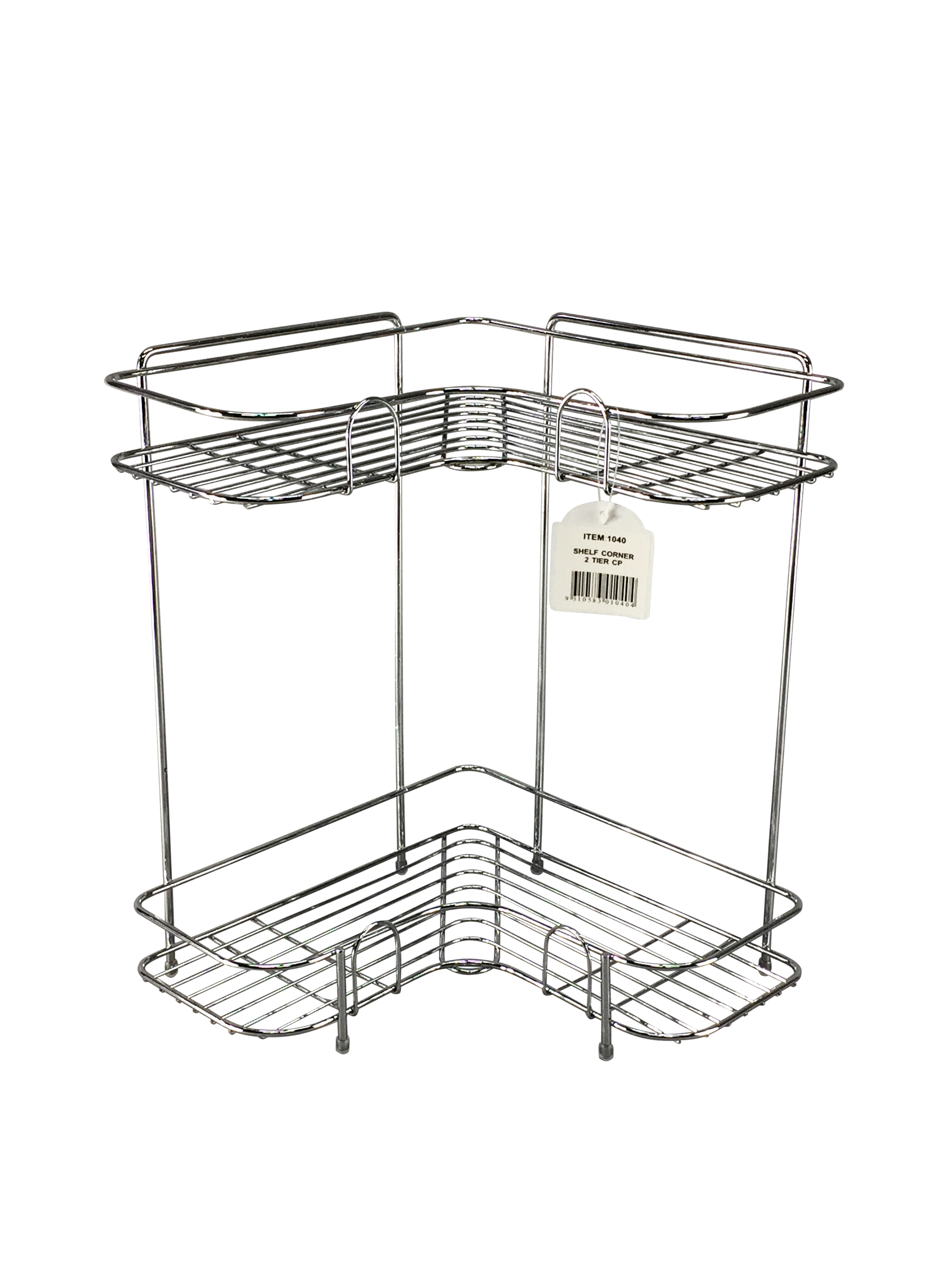 Corner Shelf, 2 Tier, Chrome