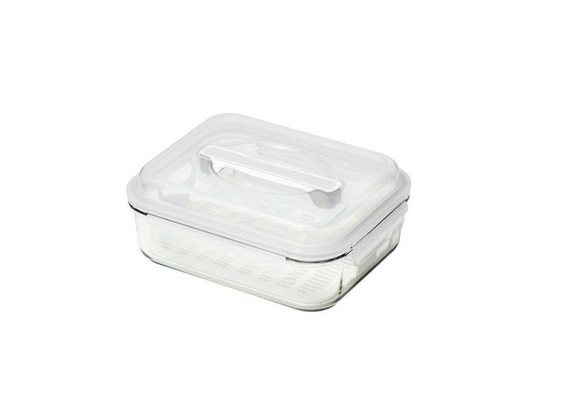 Glasslock Handy Food Container With Insert 2000ml