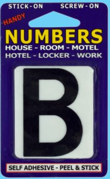 Handy Street Numbers No.B White & Black