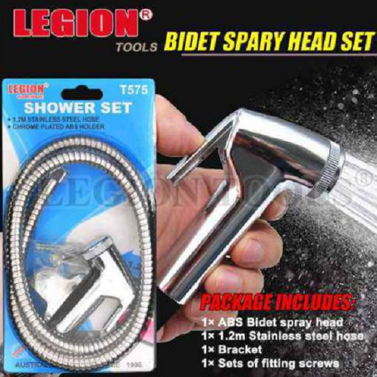 Legion Bidet Shower with 1.2m Hose and Trigger Chrome Plated