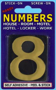 Handy Street Numbers No.8 Black & Gold