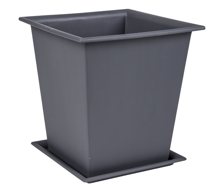 Décor Terrace Square Planter Pot – 350mm (Pewter)