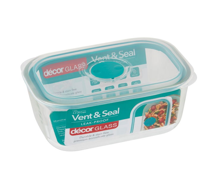 Décor Vent & Seal™ Glass Oblong 1L