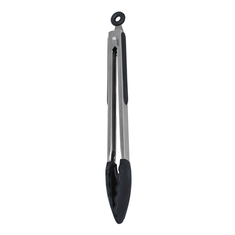 Avanti Silicone & Stainless Tongs 30cm Black