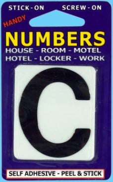 Handy Street Numbers No.C White & Black