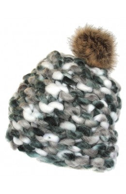 Kiwistuff Hat Heavy Knit Grey/White