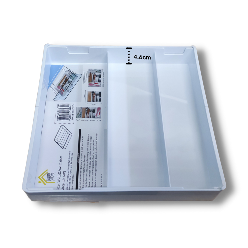 Expanding Drawer Organiser - White