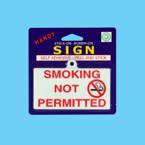 Handy Sign -Small- Smoking Not Permitted
