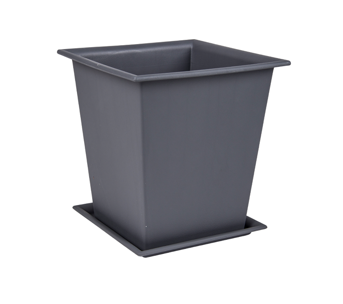 Décor® Terrace Pot – Square 250mm (Black)