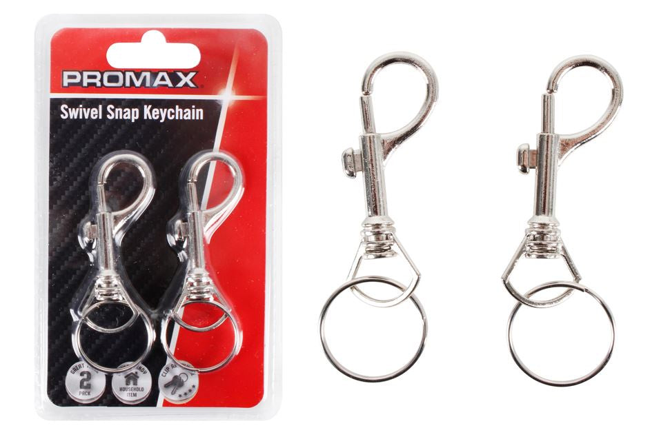 2pce Swivel Snap Key Chain