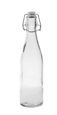 Kates Round Glass Bottle 600 Ml