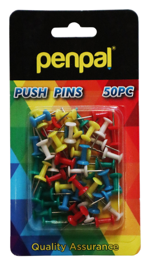 Penpal Push Pins 50pk