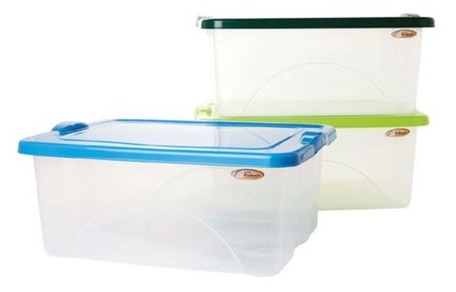 Taurus Clearview Storage Bin 20Lit Asst. Coloured Lid