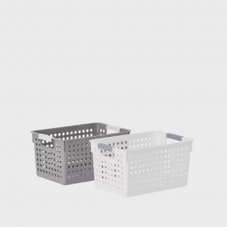 Basket 272x180x140 w/Handles Grey