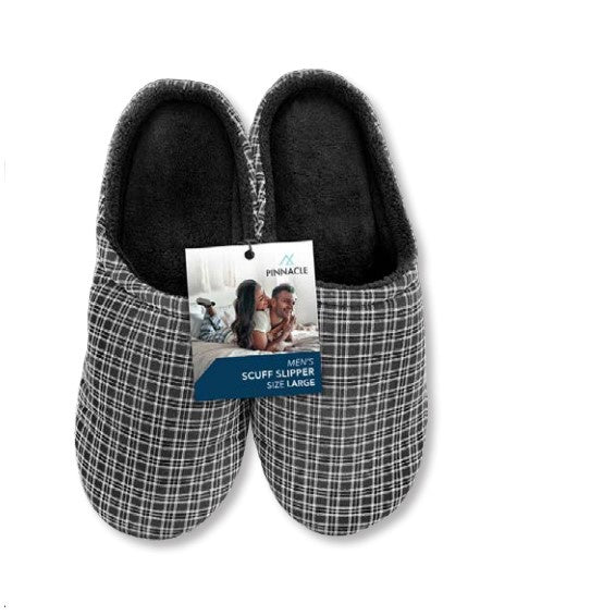 Men’s Fleece  Scuff Slipper Sizes: M/L/XL