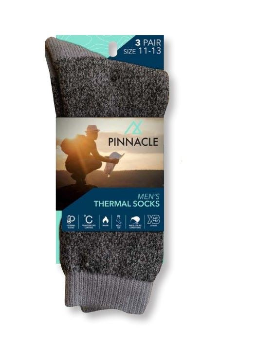 Men’s Thermal Socks,  3 Pack Size 11-13