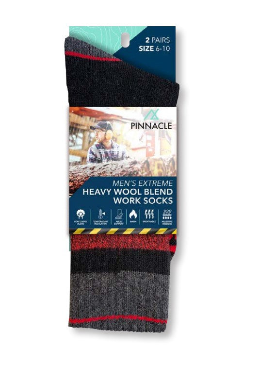 Men’s Extreme  Heavy Wool Blend, 2 Pack Size 11-13