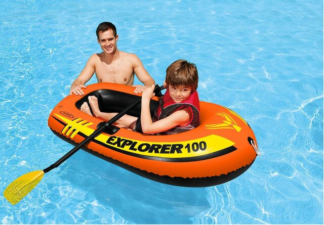 Intex Explorer 100 Boat, Ages 6+,  (147cmx84cmx36cm)