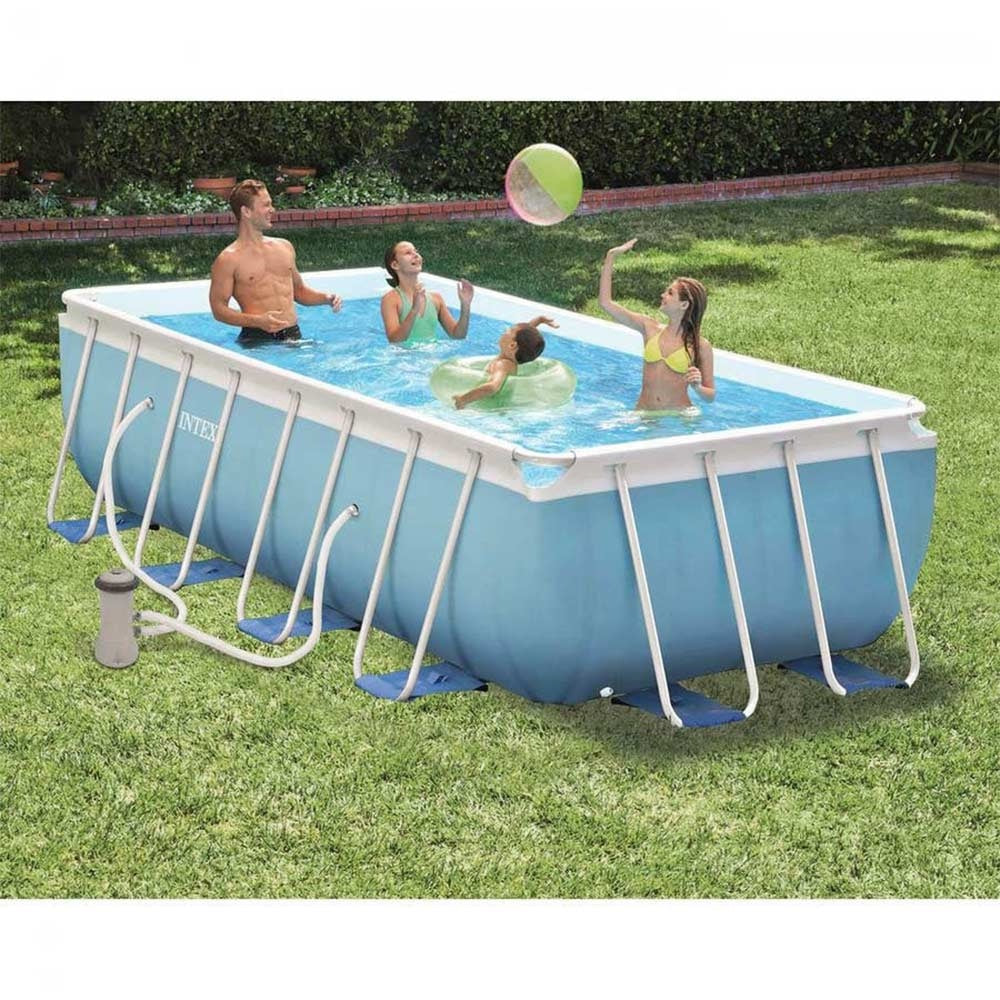 Intex Prism Frame Rectangular Pool Set 16ft (4.88m x 2.44m x 1.07m / 16ft x 8ft x 42in)