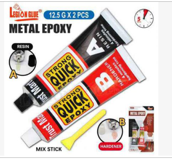 Epoxy Adhesive for Metal 12.5g Resin/Hardener Pack