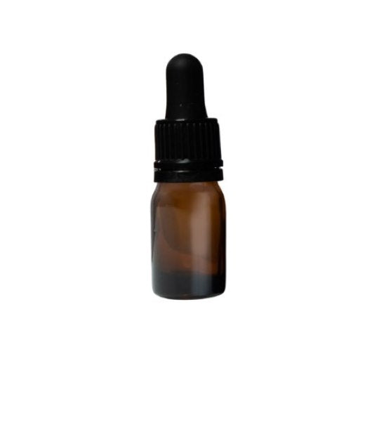 Euro Amber Bottle, 5mls W Tampertel, Dropper