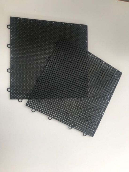 Floor Tile Perforated Black Single