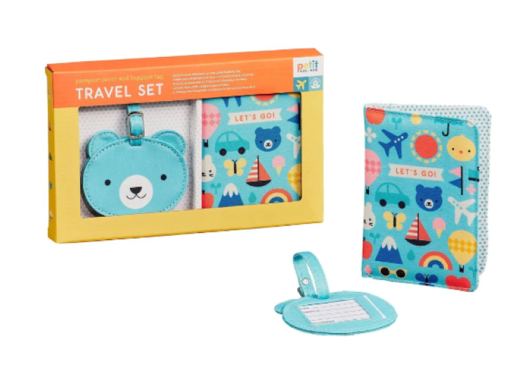 Baby Passport Cover & Luggage Tag Travel Set